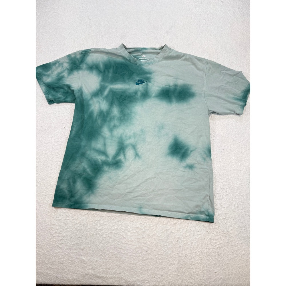 Nike The Nike Tee Loose Fit Green Tie Dye Short Sleeve T-Shirt Mens Size Large